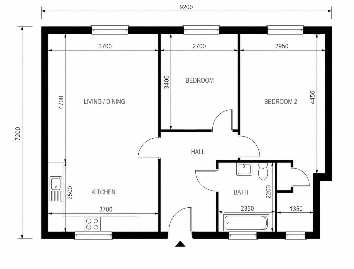 Example 2D floor plan
