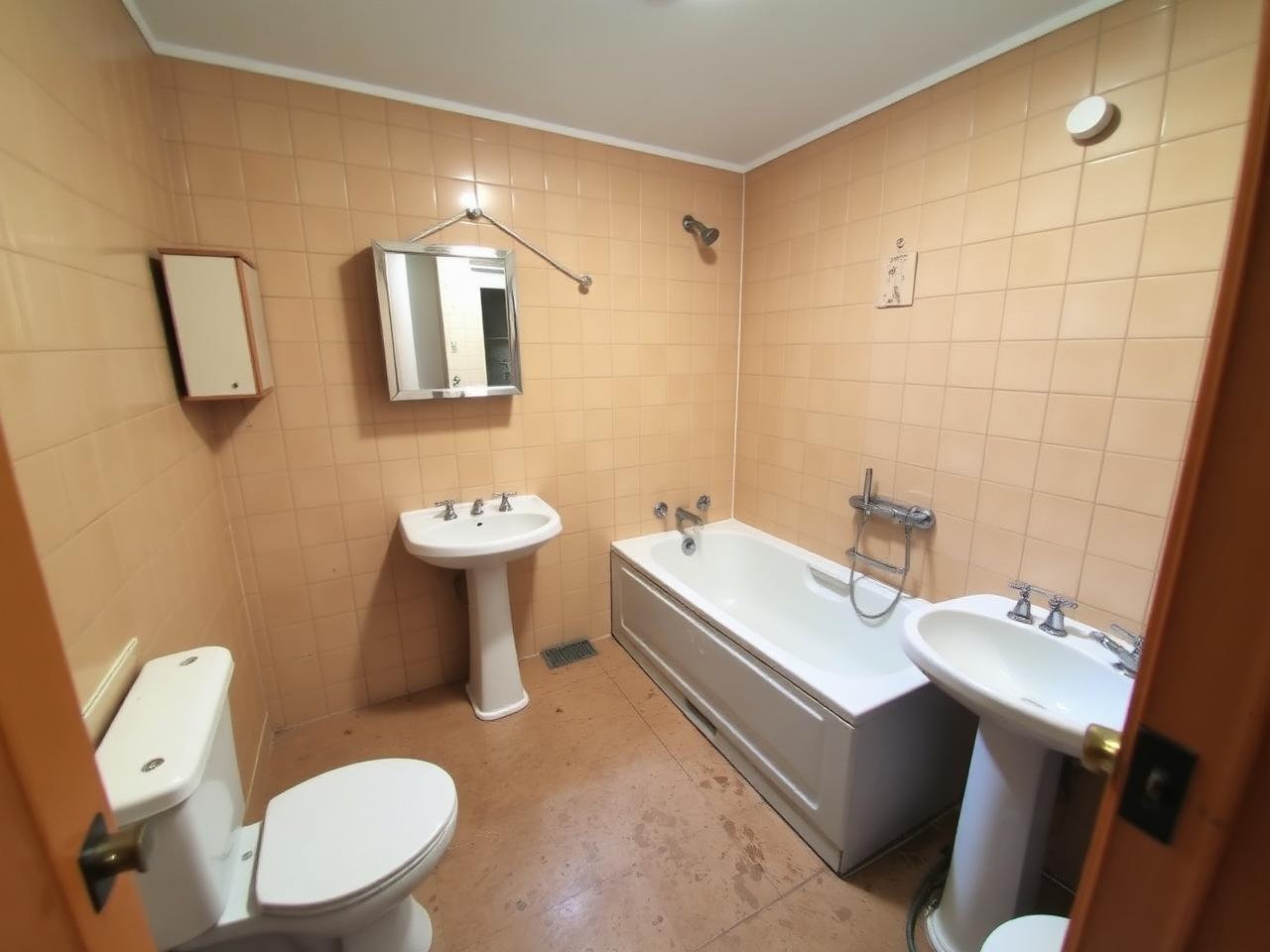 Renovating a bathroom before enhancement