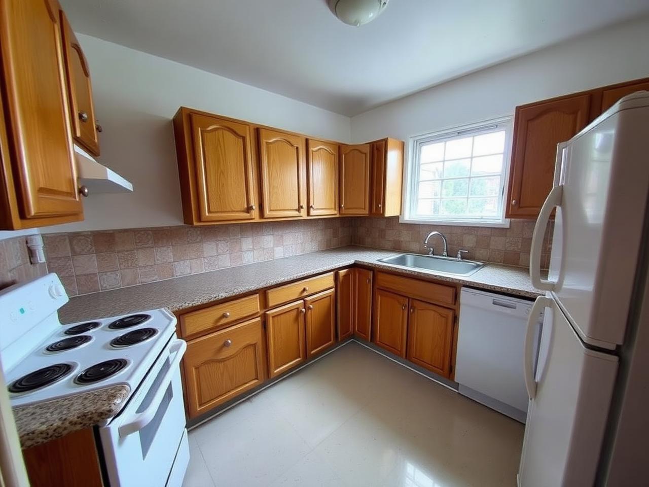 Modernising a dated kitchen before enhancement