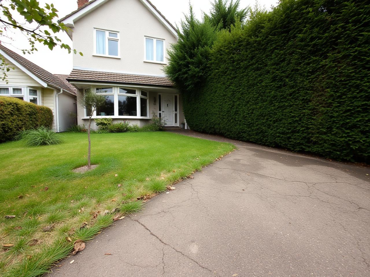 Kerb appeal and driveway before enhancement
