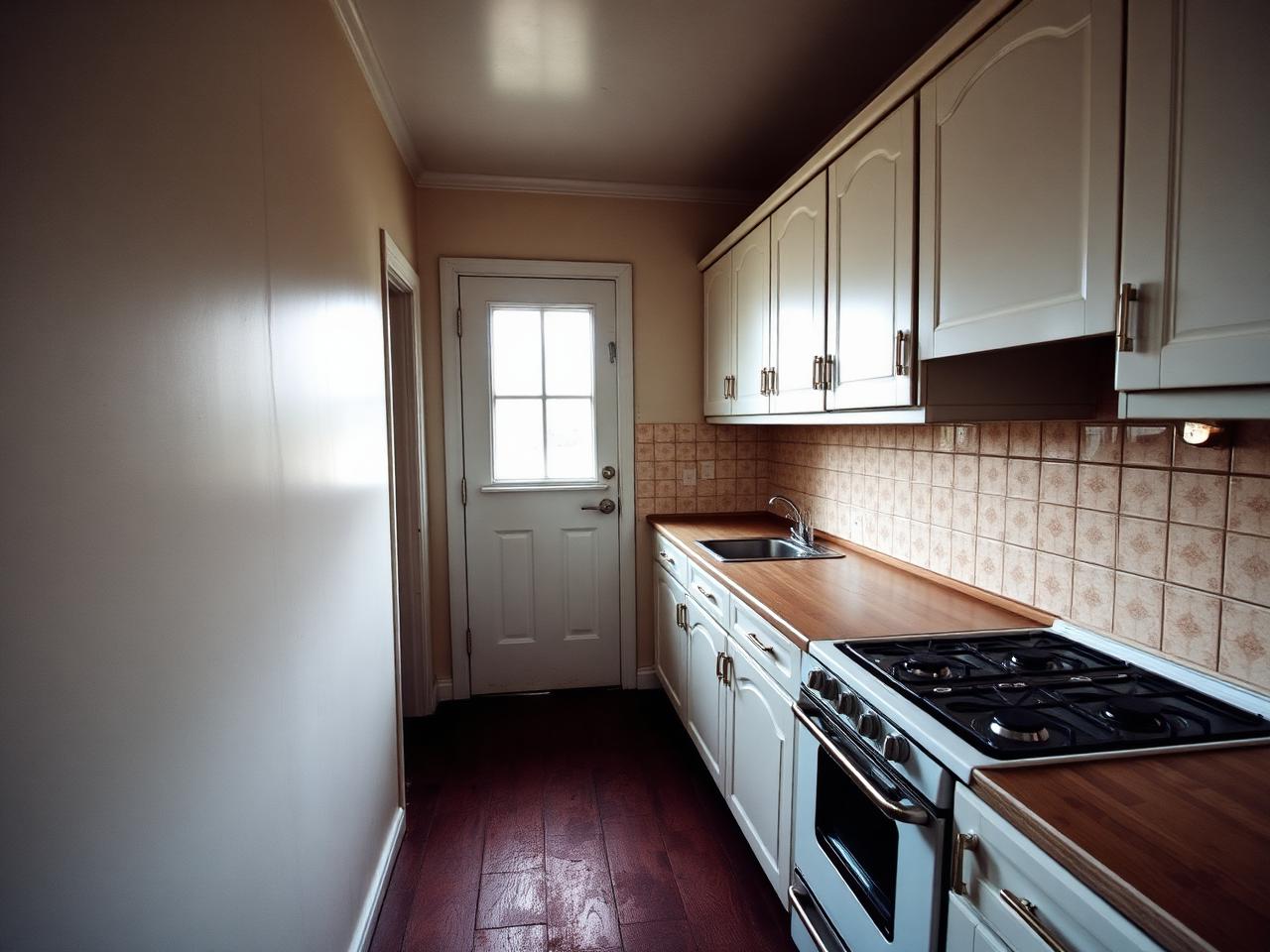 Modernising a narrow galley kitchen before enhancement